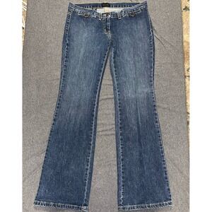 The Limited Women's Size 8 High Rise Flare Jeans Dark Wash Stretch Denim